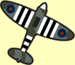 Spitfire with invasion stripes
