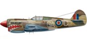Curtiss P-40 Kittyhawk side profile image