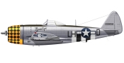 Republic P-47 Thunderbolt side profile image
